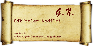 Göttler Noémi névjegykártya